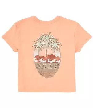 Футболка с короткими рукавами Roxy Big Girls 7–16 Palm Arcana, розовый