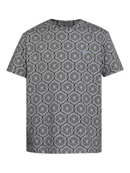 Футболка с короткими рукавами с узором ETRO, синий