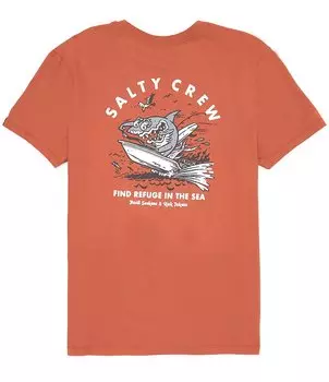 Футболка с короткими рукавами Salty Crew Hot Rod Shark, коричневый