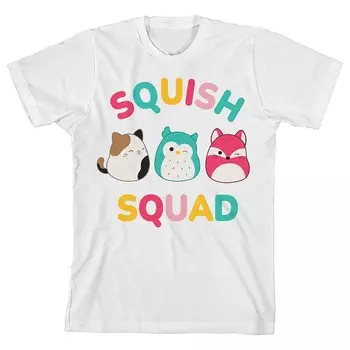 Футболка с короткими рукавами Squishmallows Squish Squad для девочек 7–16 лет Licensed Character, белый