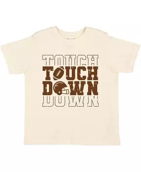Футболка с короткими рукавами Sweet Wink Touchdown Echo для мальчиков — для малышей, коричневый/бежевый