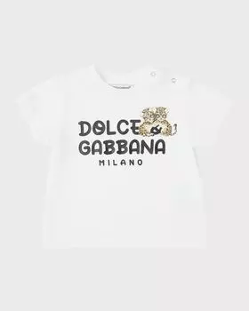 Футболка с короткими рукавами Tiger Cubs для мальчика, размер 18–30 м Dolce&Gabbana, цвет White