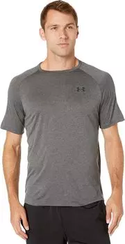 Футболка с короткими рукавами UA Tech Under Armour, цвет Carbon Heather/Black