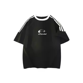 Футболка с короткими рукавами унисекс ACHS AWAKE, White Full Stripes