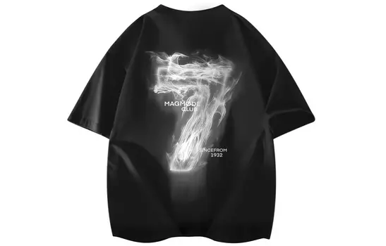 Футболка с короткими рукавами унисекс Magmode, черный