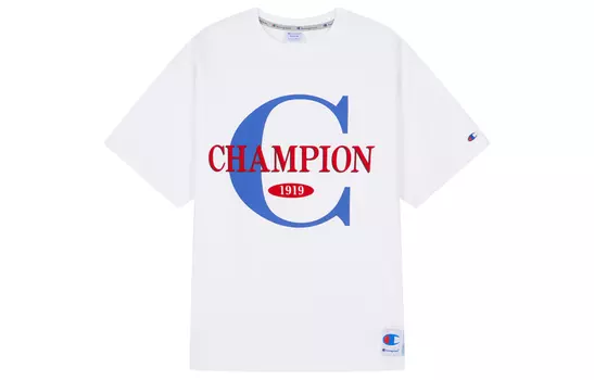 Футболка с короткими рукавами унисекс, японская версия Champion, белый