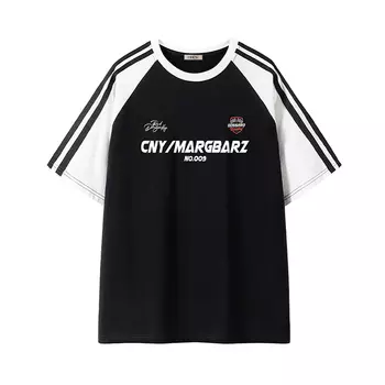 Футболка с короткими рукавами унисекс RED DRAGONFLY, Heather Gray & Black