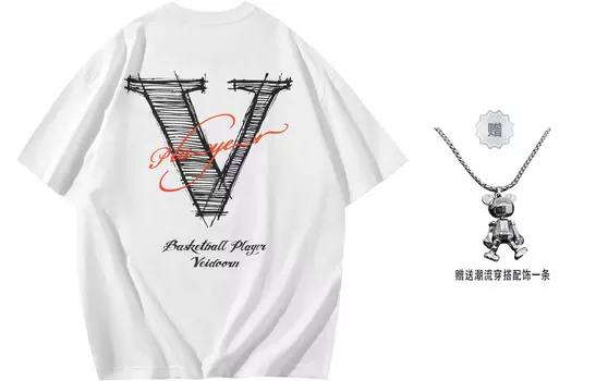 Футболка с короткими рукавами унисекс VEIDOORN, Embroidery Floral White