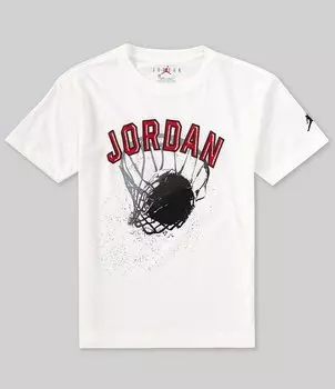 Футболка с короткими рукавами в стиле «обруч» Jordan Big Girls 7–16, белый