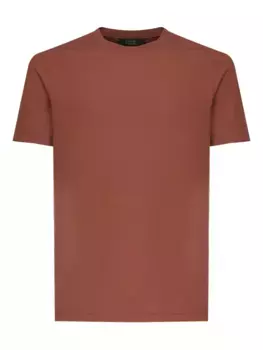 Футболка с короткими рукавами Zanone, коричневый