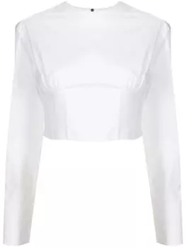 Футболка с корсетной вставкой Gloria Coelho, белый