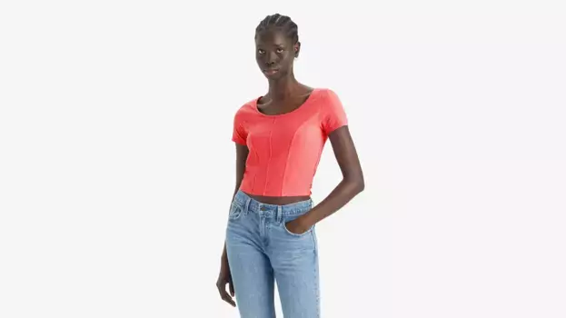 Футболка с корсетом «Марс» Levi's, красный