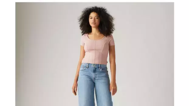 Футболка с корсетом «Марс» Levi's, розовый