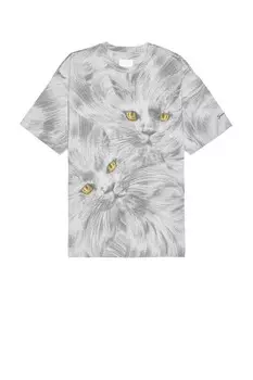 Футболка с кошачьими головами Givenchy, мультиколор