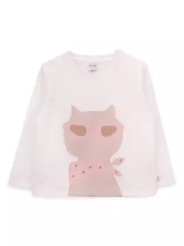 Футболка с котом Knot, белый
