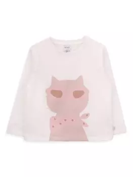 Футболка с котом Knot, белый