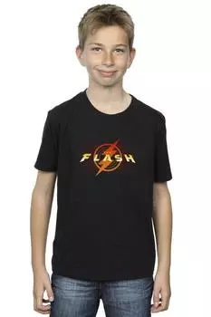 Футболка с красной молнией Flash DC Comics, черный