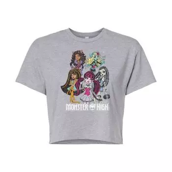 Футболка с красочным графическим портретом класса Monster High для юниоров Licensed Character, серый