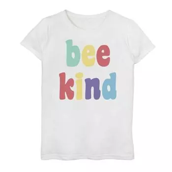 Футболка с красочным рисунком в стиле ретро для девочек 7–16 лет Bee Kind Licensed Character