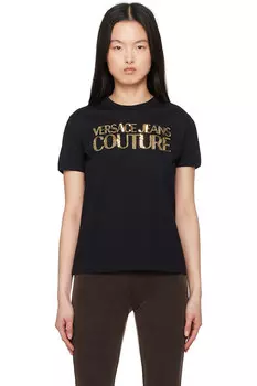 Футболка с кристальным логотипом для учреждений Versace Jeans Couture, мультиколор