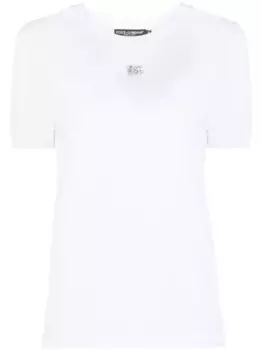 Футболка с кристаллами DOLCE & GABBANA, белый