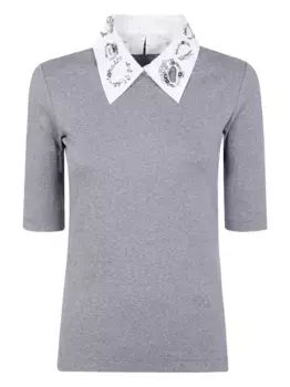 Футболка с кристаллами Fabiana Filippi, серый