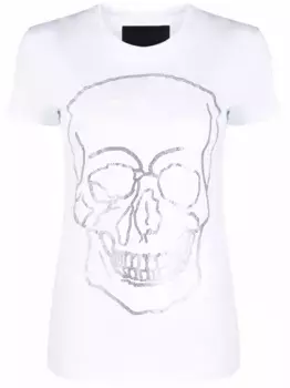Футболка с кристаллами Philipp Plein, белый