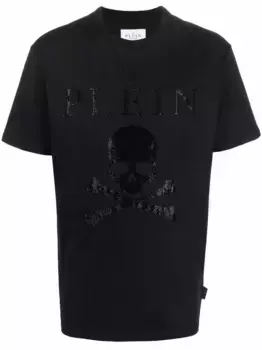 Футболка с кристаллами Philipp Plein, черный
