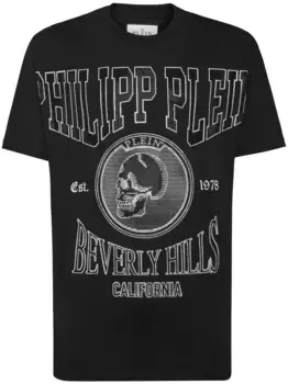 Футболка с кристаллами Philipp Plein, черный