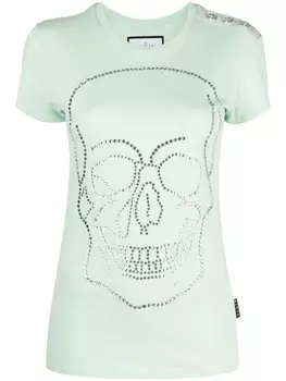 Футболка с кристаллами Philipp Plein, зеленый
