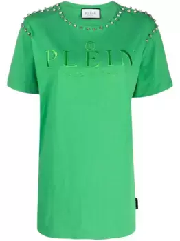 Футболка с кристаллами Philipp Plein, зеленый
