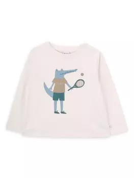 Футболка с крокодилом Knot, розовый