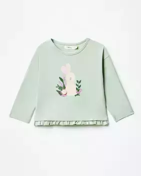 Футболка с кроликом Sfera, зеленый