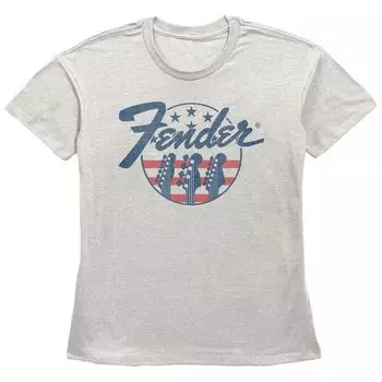 Футболка с круглым логотипом и полосками для юниоров Fender Guitars & Stripes Licensed Character