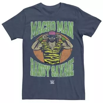 Футболка с круглым рисунком Big & Tall WWE Retro Macho Man Randy Savage Licensed Character
