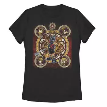 Футболка с круглым рисунком Kingdom Hearts Artsy Group для юниоров Licensed Character
