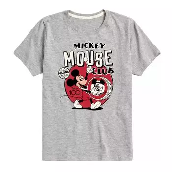 Футболка с круглым рисунком «Клуб Микки Мауса» Disney 100 для мальчиков 8–20 лет Licensed Character
