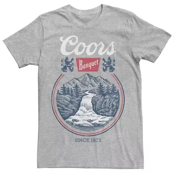 Футболка с круглым штампом Big & Tall Miller Coors Banquet с 1879 года Licensed Character, цвет Athletic Heather