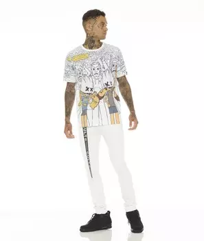 ФУТБОЛКА С КРУГЛЫМ ВЫРЕЗОМ БЕЛАЯ «RAGE» Cult of Individuality-Men, белый