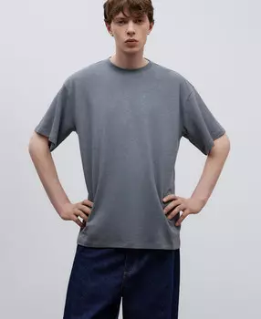 Футболка с круглым вырезом Adolfo Dominguez, серый