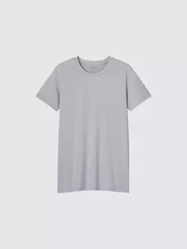 Футболка с круглым вырезом airism heather Uniqlo, серый