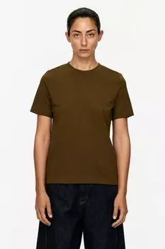 Футболка с круглым вырезом Arket, коричневый