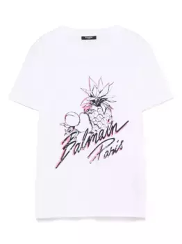 Футболка с круглым вырезом BALMAIN, белый