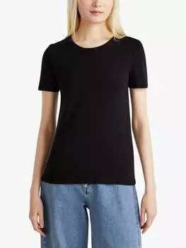 Футболка с круглым вырезом Benetton, черный