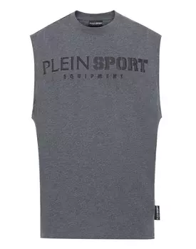Футболка с круглым вырезом без рукавов Plein Sport, цвет Dark Grey