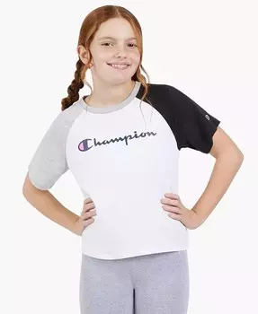 Футболка с круглым вырезом Big Girls Colorblock Meet Greet Champion, мультиколор