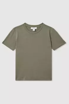 Футболка с круглым вырезом «Благослови» Reiss, зеленый