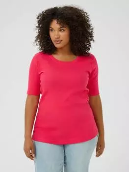 Футболка с круглым вырезом carina KAFFE Curve, цвет Raspberry
