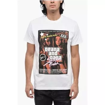 Футболка с круглым вырезом CIGARETTE FIT с принтом Dsquared2, White