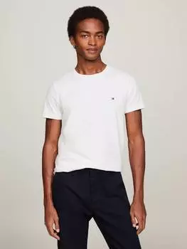 Футболка с круглым вырезом core stretch extra slim fit Tommy Hilfiger, белый